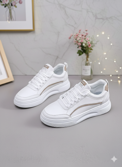 Baskets Blanches Pour Femmes "NN2" - Image 3